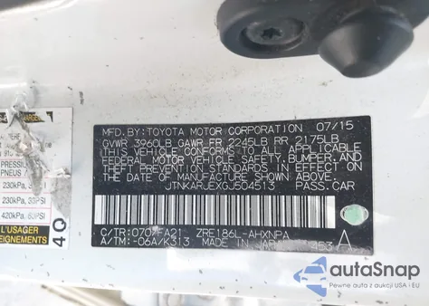 2016 Scion Im z USA, uszkodzony, nr VIN JTNKARJEXGJ504513